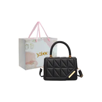 Yalu PU Crossbody One Shoulder Handbag Women's Black/Ecru/Rose Red/Khaki