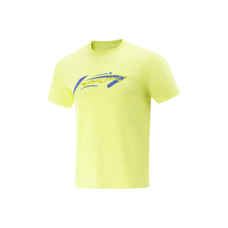 LiNing Table Tennis Series T Shirt Unisex Light Lemon Yellow-0