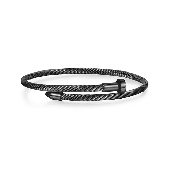 LuluCanaan Titanium Steel Bangles Unisex-3