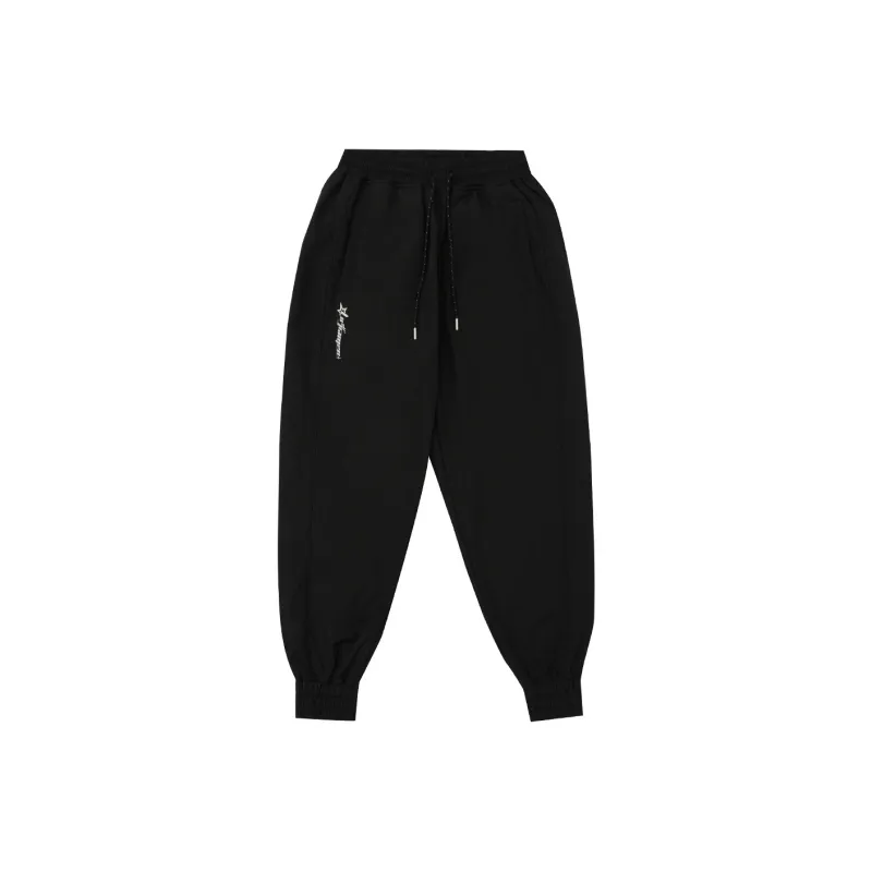 LUJIAMEN Casual Pants Unisex Black Choose According To Size Chart-0