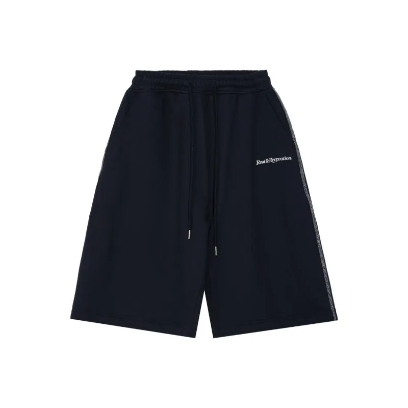 Rest&Recreation LOGO JERSEY SHORTS Casual Shorts Unisex NAVY/Marine Blue-0