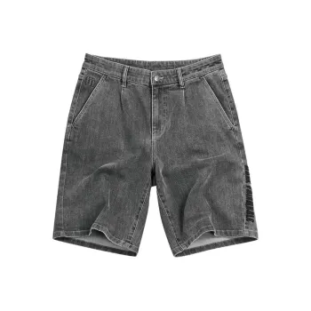 FAIRWHALE Denim Shorts Unisex Medium Gray