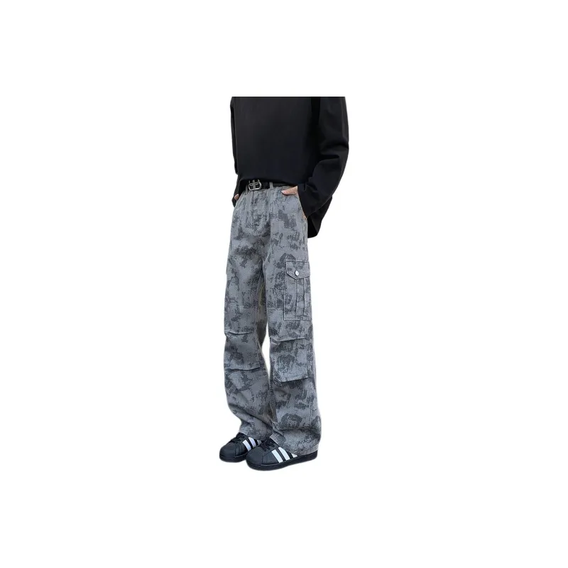 NEVER RULE Casual Pants Unisex Blue-6
