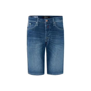 REPLAY Denim Shorts Men Blue