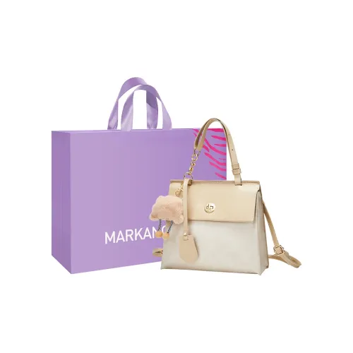MARKANGARO PU With Polyester Backpack Women's Coconut Milk White