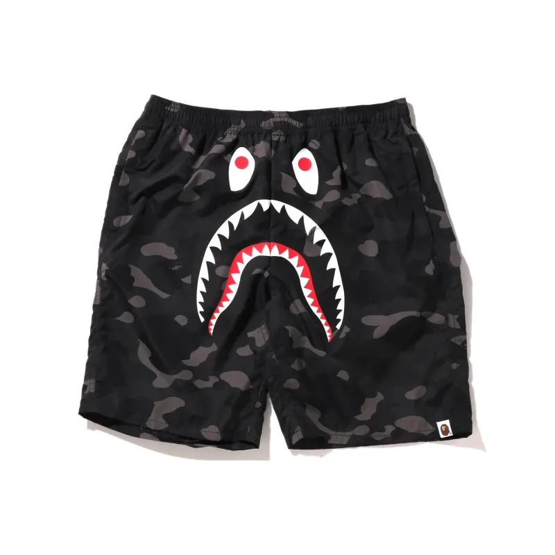 BAPE Color Camo Shark Beach Shorts-0