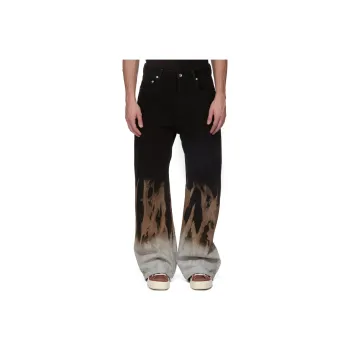 Rick Owens DRKSHDW Geth Tie Dyed Wide Leg Jeans