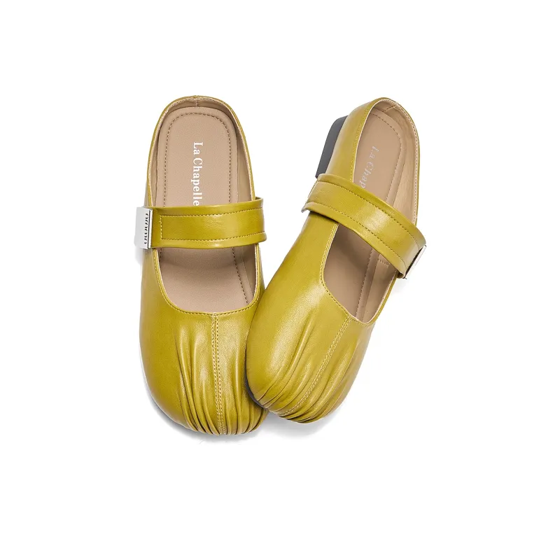 La Chapelle Antibacterial, Slip Resistant, Abrasion Resistant Closed Toe Slippers Women's Yellow-1