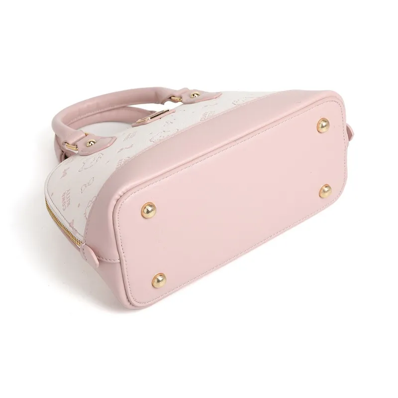 CHAOFANJI PU Crossbody Handbag Women's Cherry Blossom Pink-3