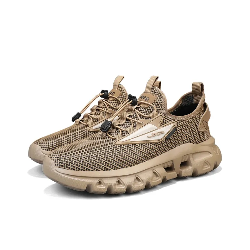 Jeep Cushioning Height Increasing Abrasion Resistant Lightweight Slip Resistant Low Top Hiking Shoes Men's-10