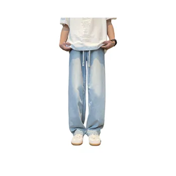 Warrior Huichao Riding The Wind Collection Jeans Unisex Light Blue