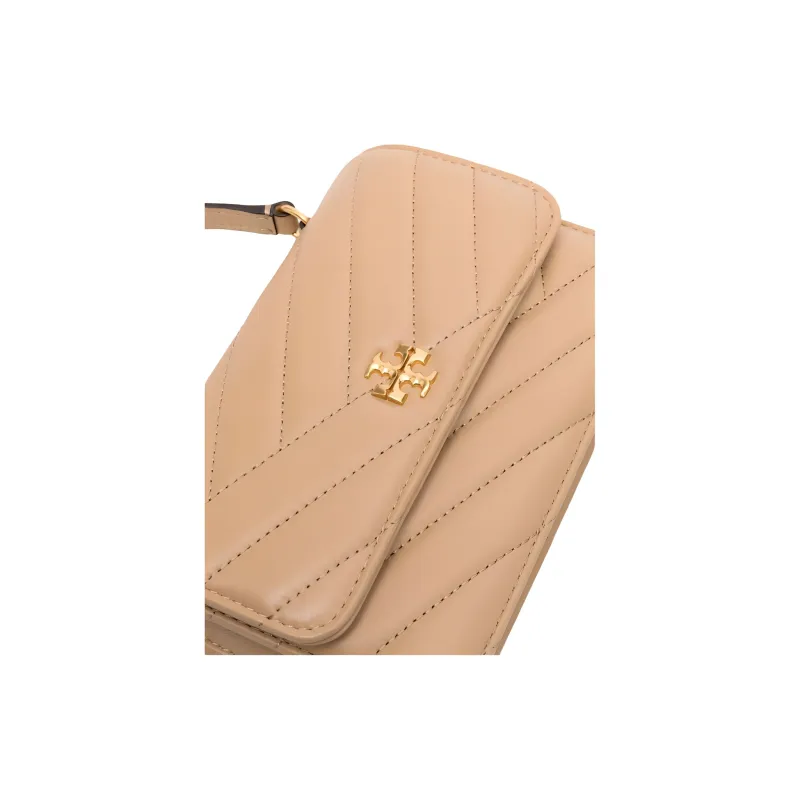 TORY BURCH Kira Chevron Mini Top Handle Chain Wallet Apricot-3
