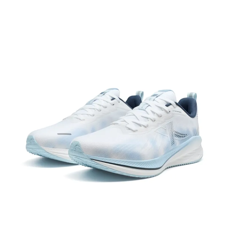 XTEP Speed 5.0LITE Cushioning Slip Resistant Low Top Running Shoes Men's White Blue-2