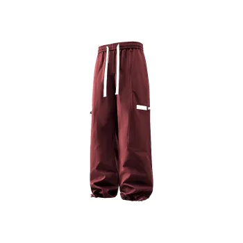 MIIOW Casual Pants Unisex Brick Red