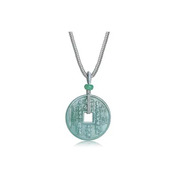 With The Heart Of The Jade Ice Glutinous Necklaces Unisex