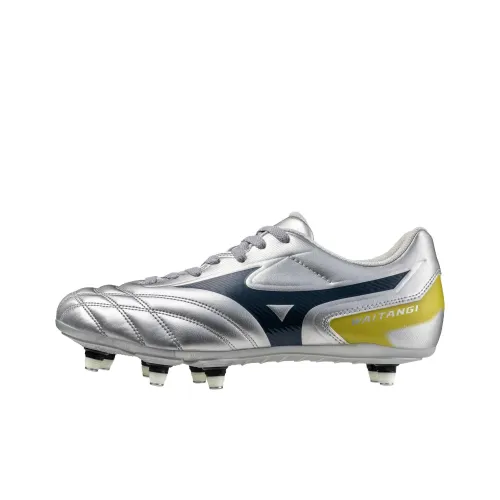 Mizuno Anti Slip Wear Resistant Low Top Training Shoes Unisex Silver