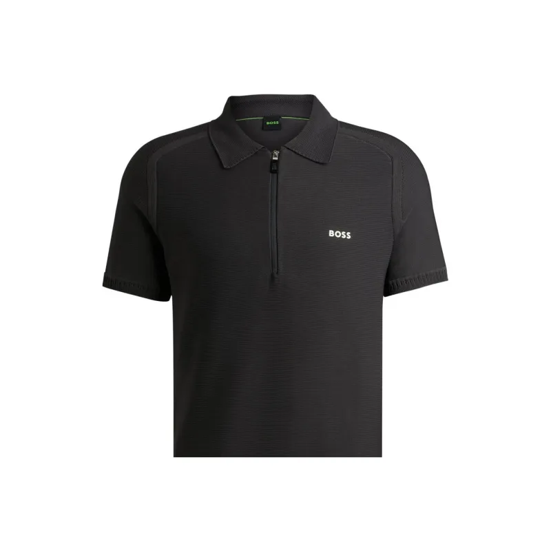 HUGO BOSS Logo Rubberised Short Sleeved Polo Shirt-4