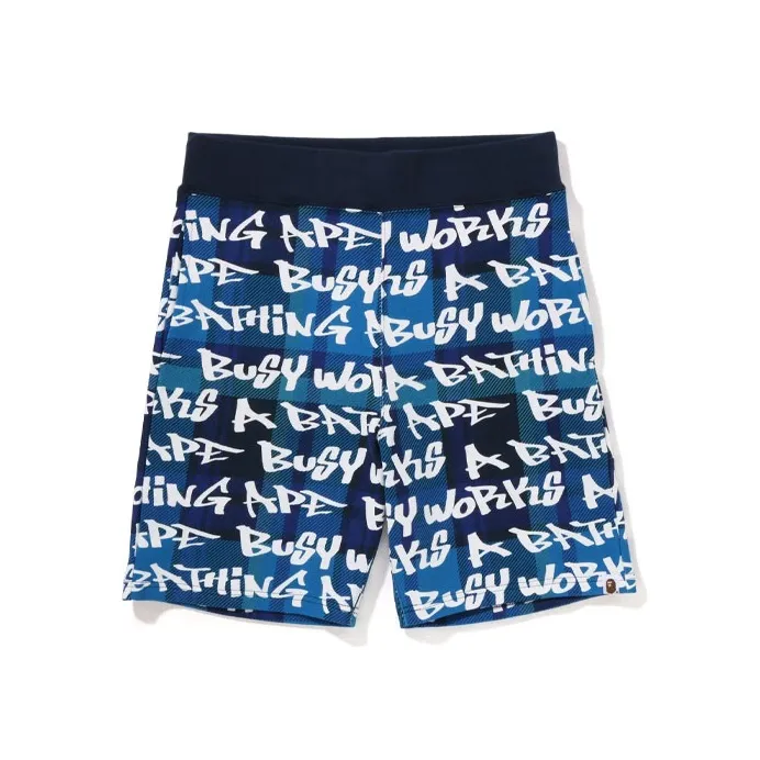 Bape Graffiti Check Shorts-0