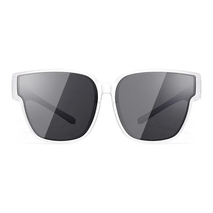 BERTHA TR/Memory Plastic Square Sunglasses Unisex Black, White-4