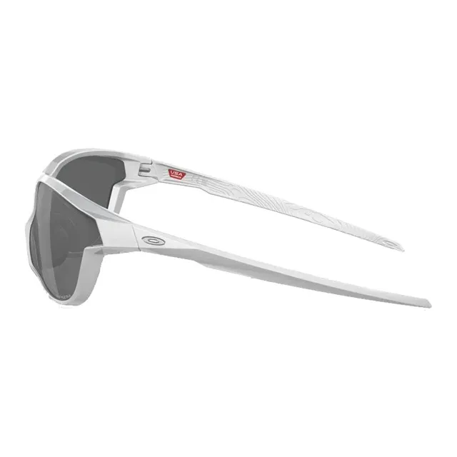 Oakley TR/Memory Plastic Irregular Shape Sunglasses Unisex Silver Frame-1