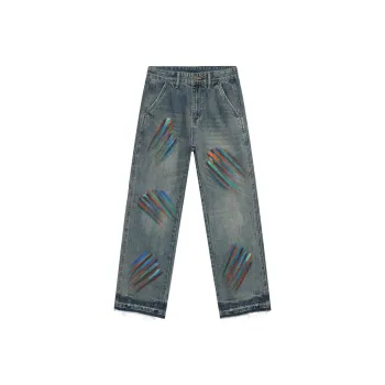 Voguo Relay Loose Fit Straight Fit Jeans Unisex