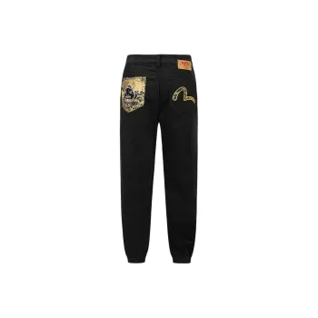 EVISU 2024 Fall And Winter Cuffed Pants Men Black