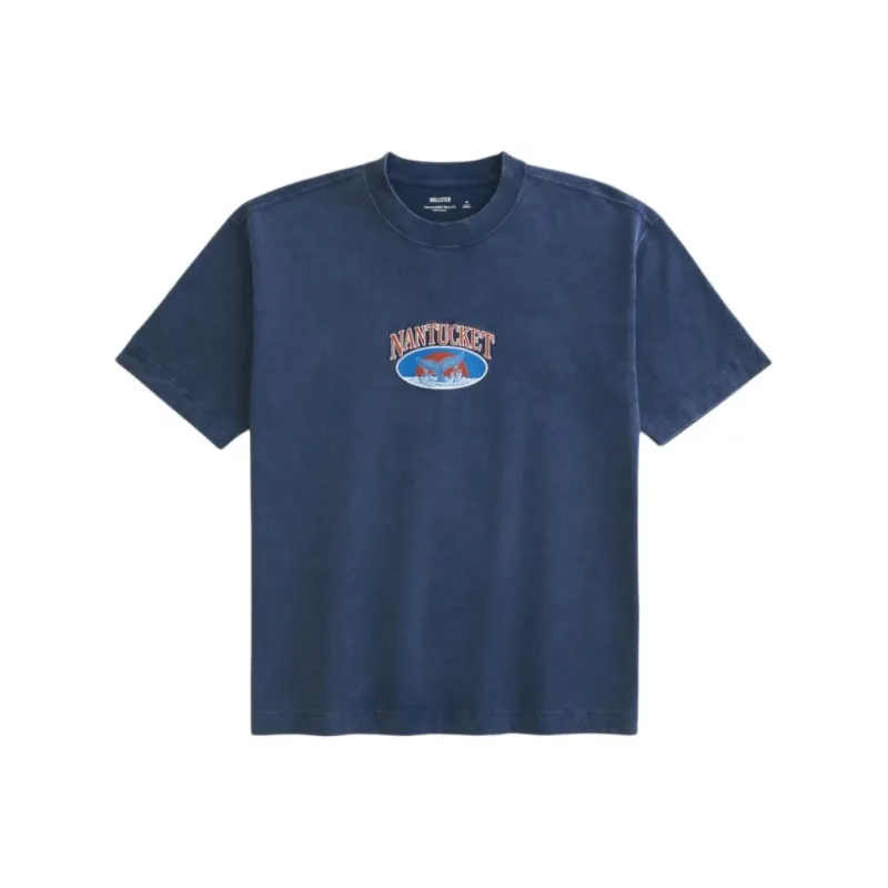 Hollister T Shirt Men's Marine Blue-0