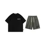 Clothing Set (Black Top+Army Green Shorts)
