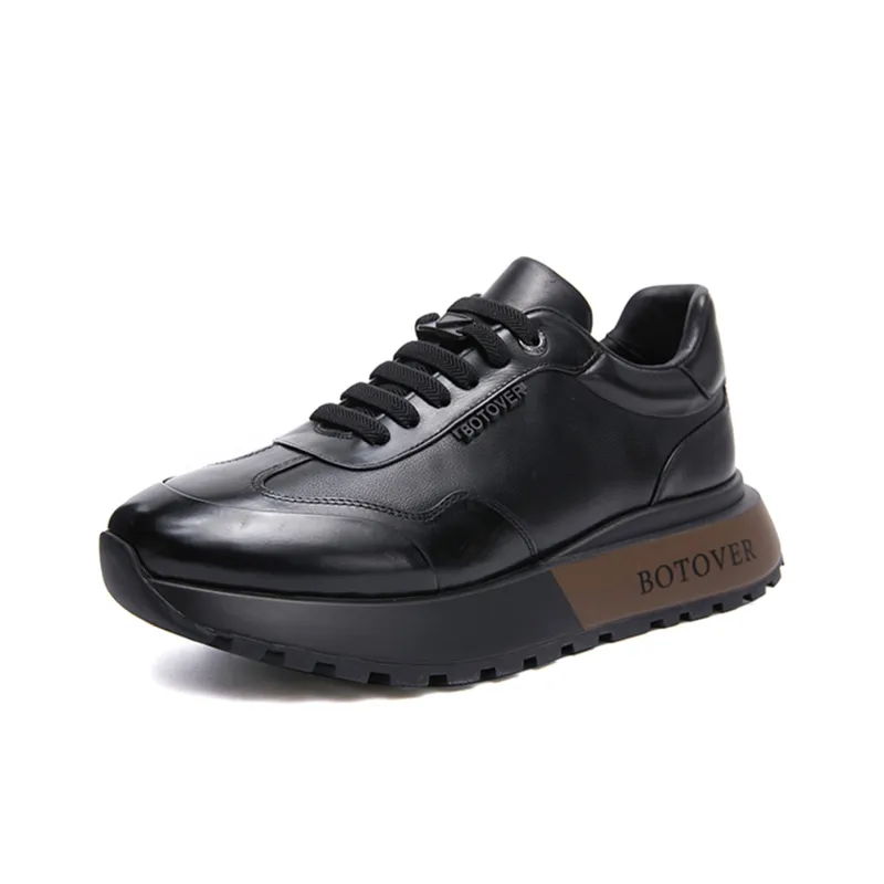Bonnie Vicky Height Increasing Abrasion Resistant Low Top Casual Shoes Men's Black-1