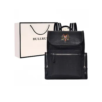 Bullrun Cow Leather Backpack Men's Black