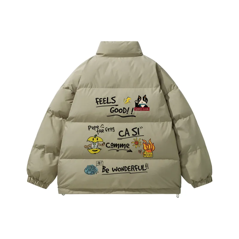 Pepe The Frog Puffer Jacket Unisex-10