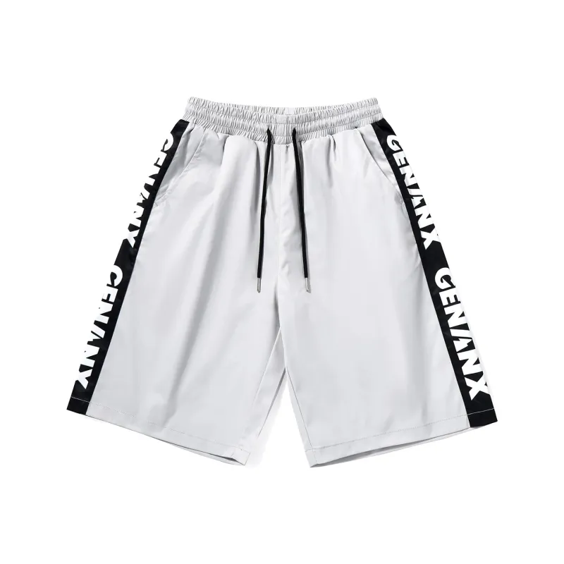 GENANX Casual Shorts Unisex Silver Gray-0