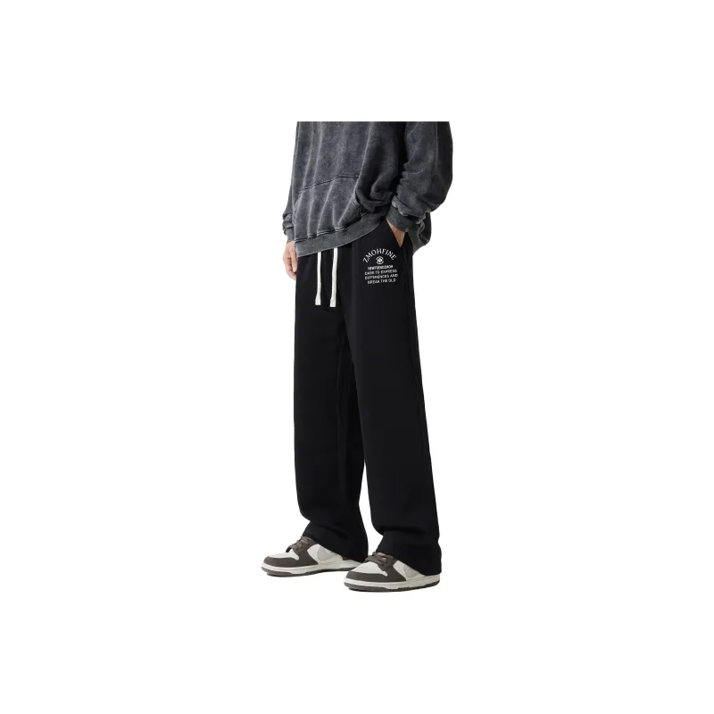 ZMOH Straight Fit Casual Pants Unisex Couple's-0