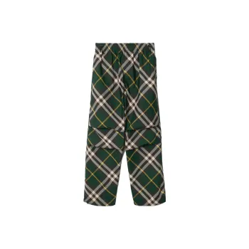 Burberry Wide leg Checked Trousers