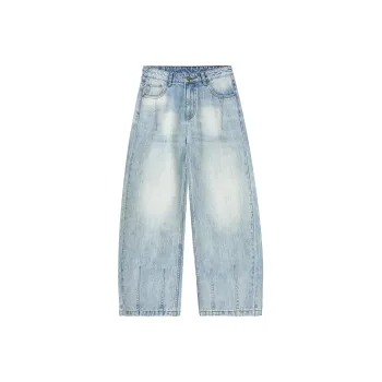 ZENGZHI Jeans Unisex Light Blue