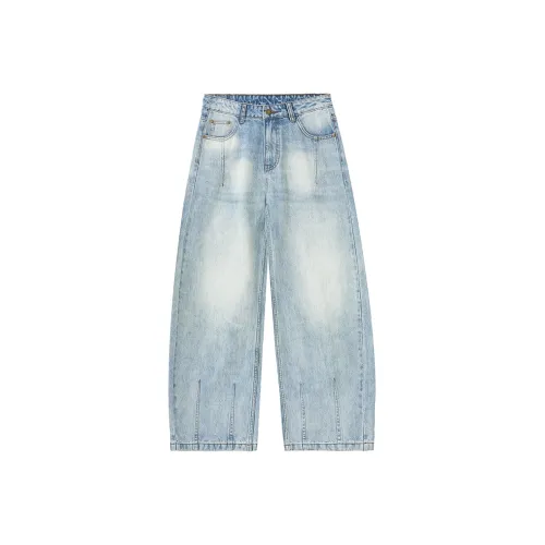 ZENGZHI Jeans Unisex Light Blue