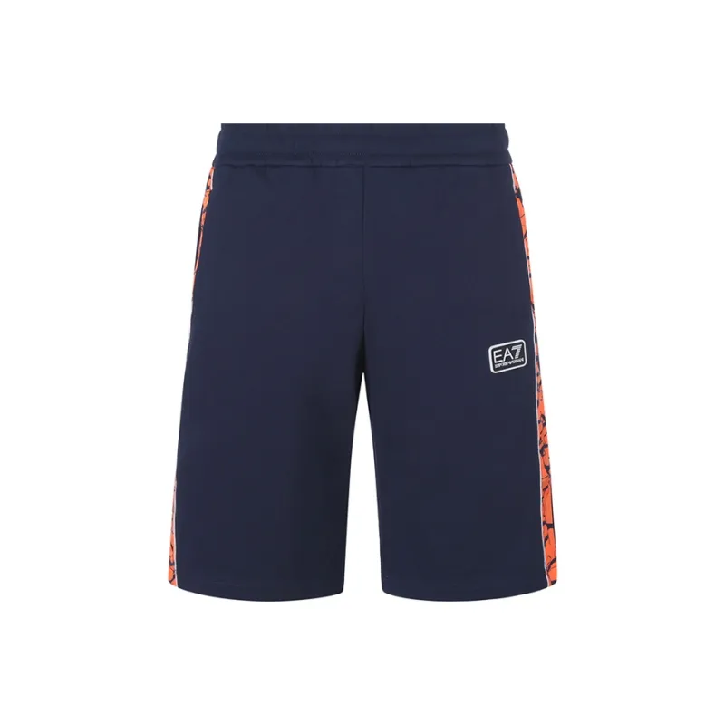 EMPORIO ARMANI Casual Shorts Men Marine Blue Orange-0