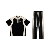 Set (Black Top+Black Pants)