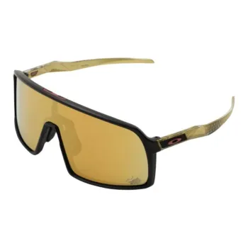 Oakley Plastic Irregular Shape Sunglasses Unisex Black