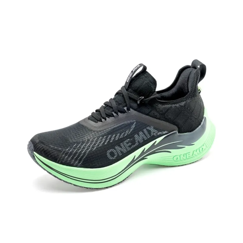 ONEMIX Light Nails Running Shoes Unisex Neon Black-2