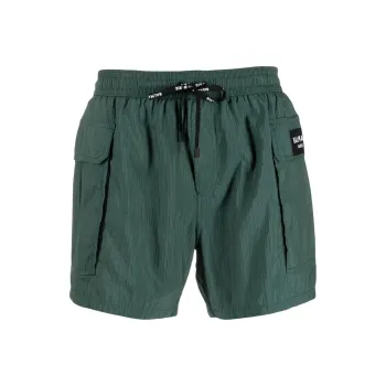 BALMAIN Logo patch Drawstring Swim Shorts
