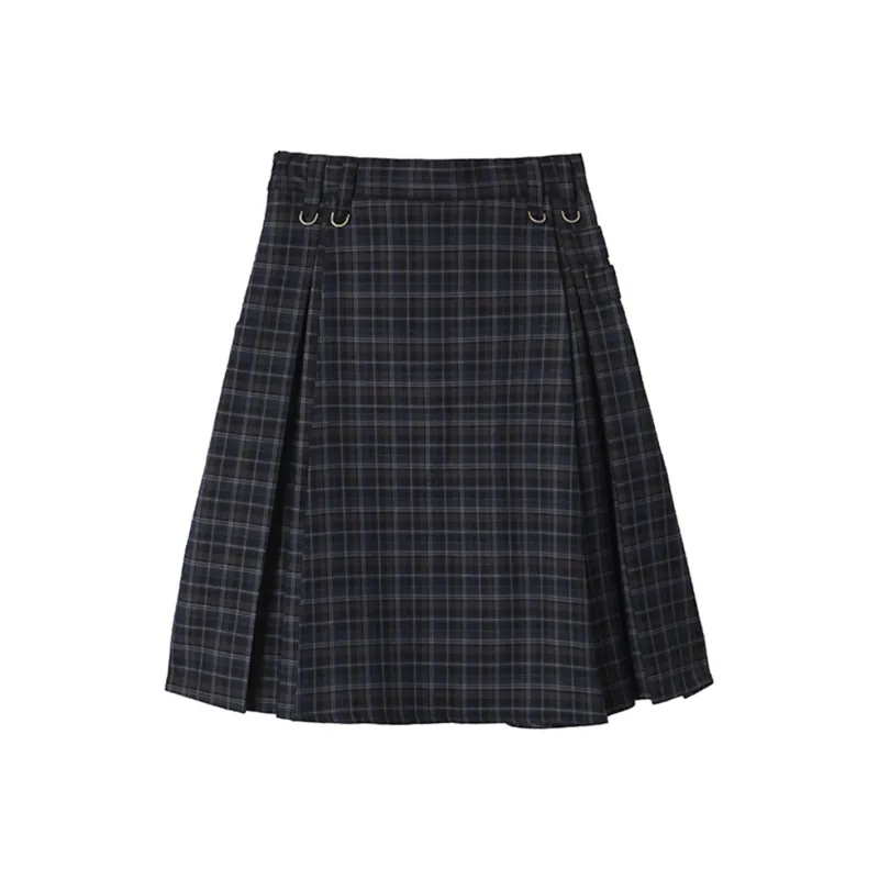 COVER TIME Casual Long Skirt Women's Dark Blue-1