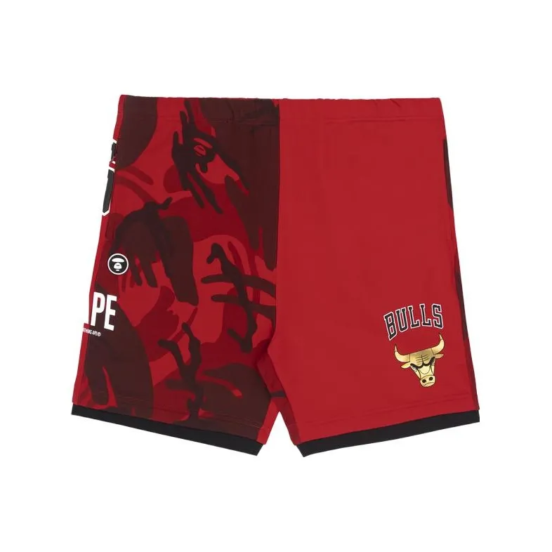 Bape X Nba Style Ape Face Camo Milwaukee Bucks Sweat Shorts-8