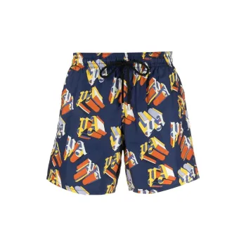 PALM ANGELS X Vilebrequin Monogram Swim Shorts