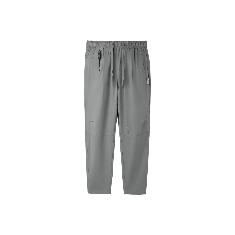HLA Casual Pants Men's Medium Gray Pattern-0