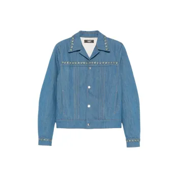 AMIRI Crystal Pleated Cadet Jacket