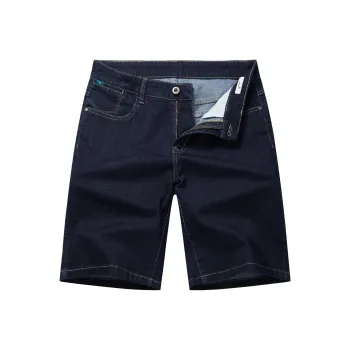 Dance With Wolves Denim Shorts Men's Dark Blue