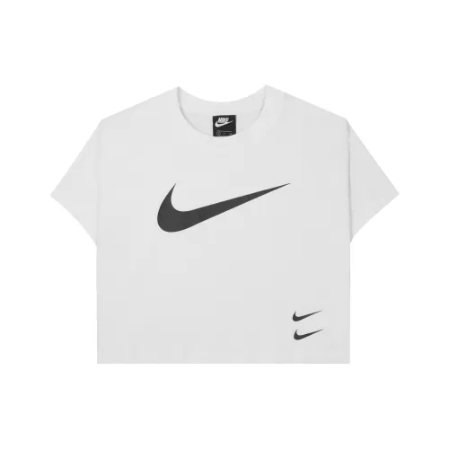 nike ivory Crop Tops Women's White