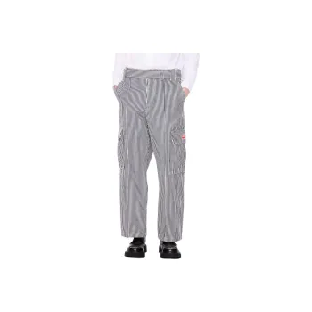 KENZO Striped Straight Cut Genderless Cargo Jeans