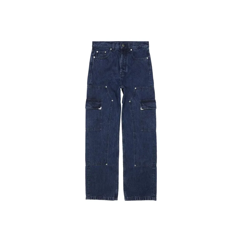 PALM ANGELS Frame Straight leg Cargo Jeans-0